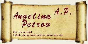 Angelina Petrov vizit kartica